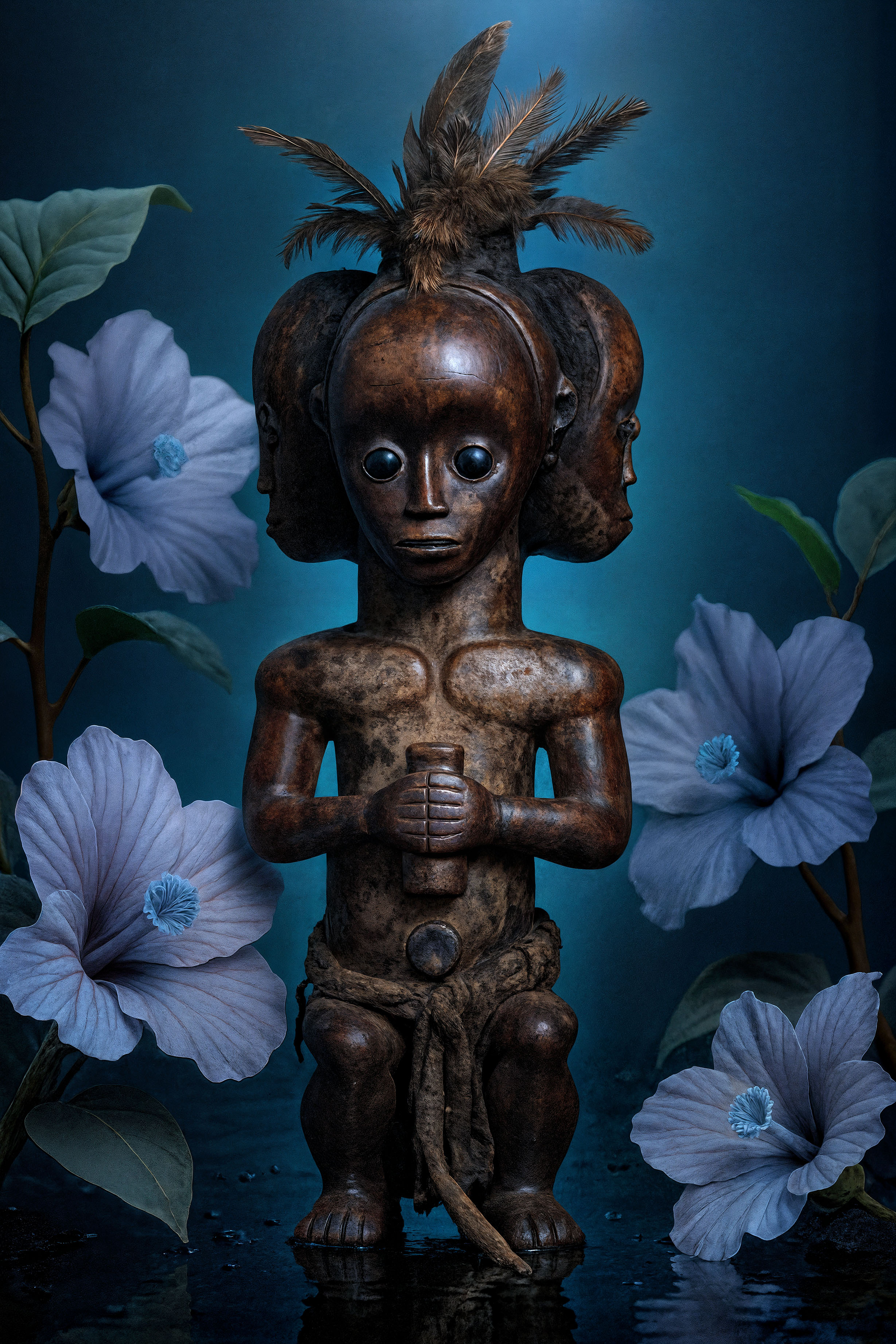 Rare ancestral mask from African heritage documented in Anima Mundi by photographer Jimmy Bollaerts